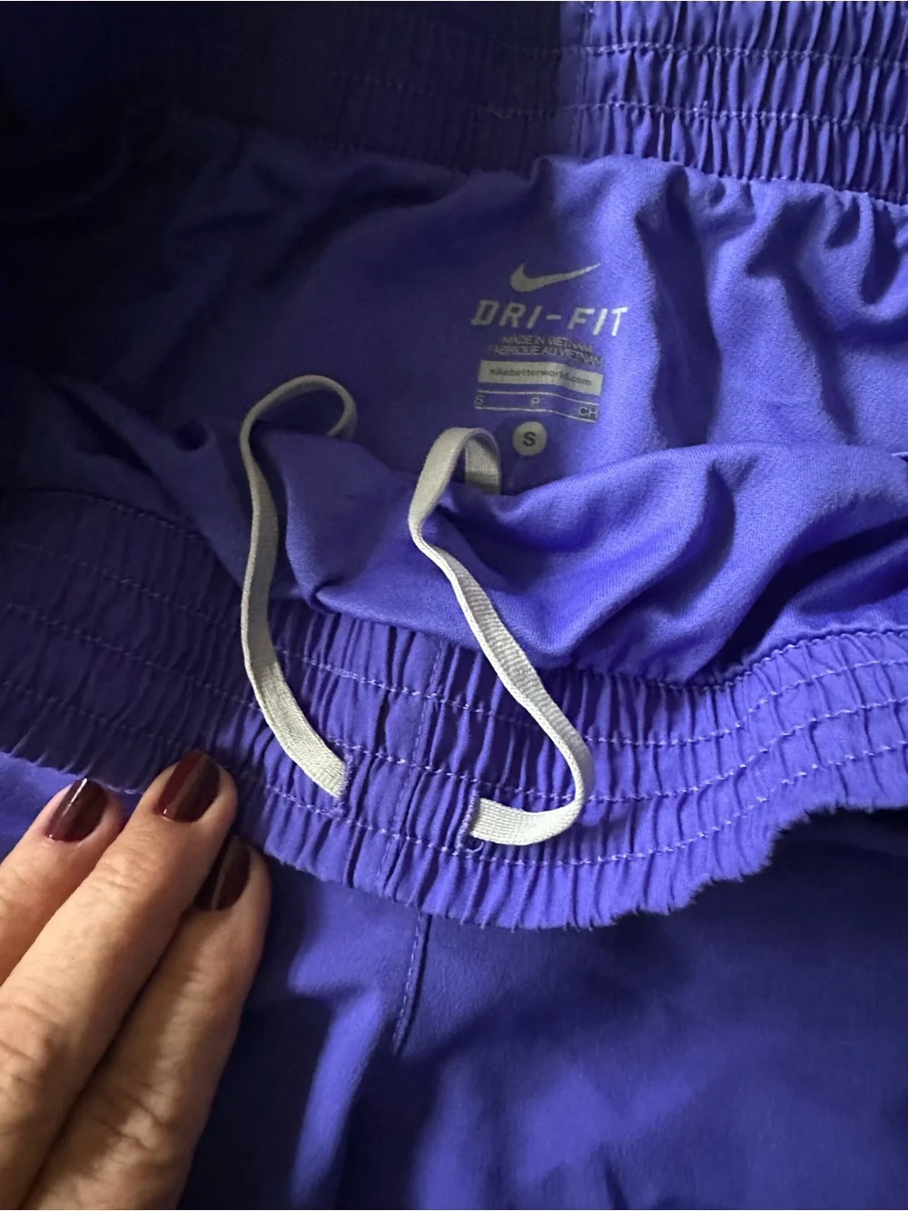 Nike Women's Violet Performance Running Shorts with Contrast Panels